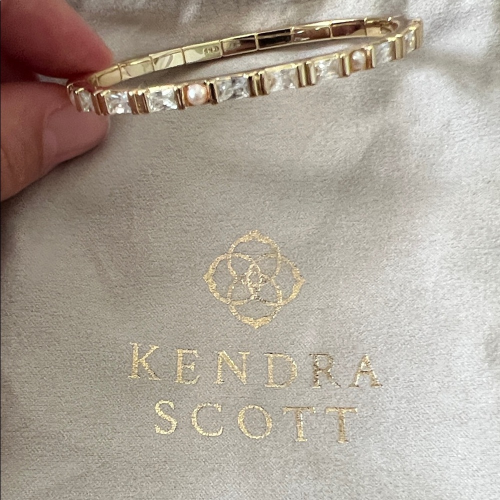 Gracie Gold Bangle Bracelet in White Mix